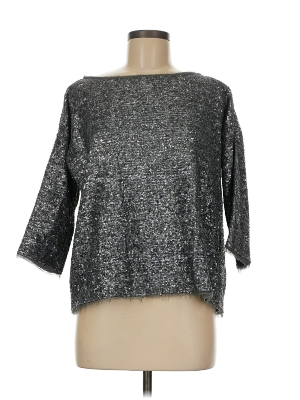 ZADIG & VOLTAIRE Metallic Sequin Blouse M